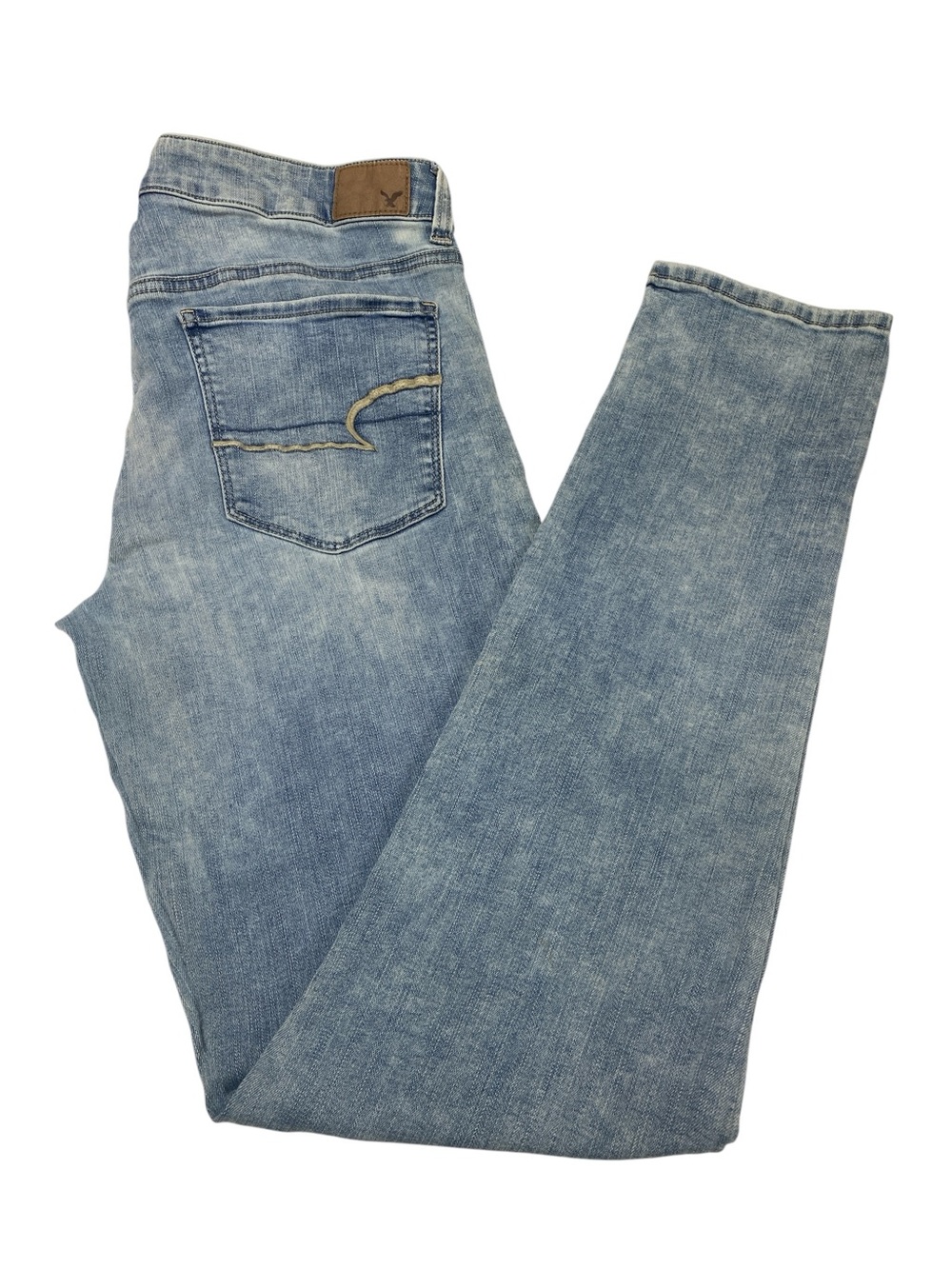 American Eagle Outfitters Light Blue Super Stretch Skinny Jeans Women’s Size 12 - Picture 3 of 5